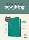 NLT Compact Giant Print Bible, Peony Rich Teal Leatherlike